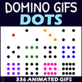 Domino dots GIFs - Animated Clipart - Dominoes and Dice