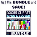 Rainbow Doors Clipart - Open