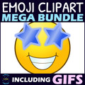 Emoji Clipart and GIFs MEGA BUNDLE - Emotions - Animated Clip Art
