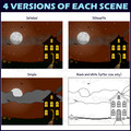 Halloween Background Scenes Clipart