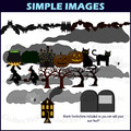 Halloween Build Your Own Scene Clipart