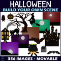 Build Your Own Scene Halloween Clipart and Animated GIF Clipart BUNDLE