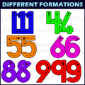 Number Formation Font Clipart - Handwriting