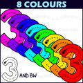 Number Formation Font Clipart - Handwriting