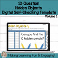 Editable Self-Checking Hidden Pictures Template - Digital Activity Vol.1