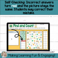 Editable Self-Checking Find and Count Task Card Template Digital Activity Vol. 1
