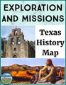 Exploration of Texas and Missions Map Activity