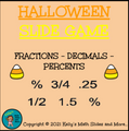 Halloween Fractions Decimals Percentages Bundle of 8 Games/Lessons