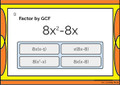 Factoring Polynomials by their Greatest Common Factor (GCF)- DIGITAL BOOM CARDS - (20 Task Cards included)