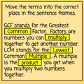 GCF Greatest Common Factor and LCM Lowest Common Multiple