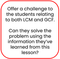 GCF Greatest Common Factor and LCM Lowest Common Multiple - Digital and Printable