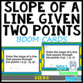 Finding Slope of a Line from 2 Points: BOOM Cards - 24 Problems