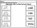 Matching worksheet