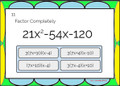 Factoring Quadratic Trinomials where a > 1: Digital BOOM Cards - 20 Problems