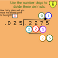 Halloween Dividing Decimals with Number Chips