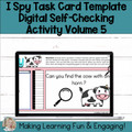 Editable Self-Checking I Spy Template Digital Resource Task Card Activity Vol. 5