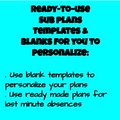 READY-TO-USE SUB-PLANS & BLANK TEMPLATES: ELEMENTARY GRADES