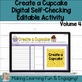 Create a Cupcake Self-Checking Template Digital Resource Activity Vol. 4