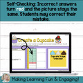 Create a Cupcake Cone Self-Checking Task Card Template Digital Resource V4