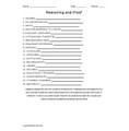 Reasoning and Proofs in Geometry Vocabulary Word Scramble