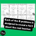 FREE Back To School Get To Know Your Teacher Math Mystery Editable Template