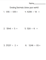 Valentine's Day Dividing Decimals with Number Chips