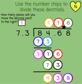 St. Patrick's Day Dividing Decimals with Number Chips