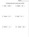 St. Patrick's Day Dividing Decimals with Number Chips