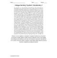 Integumentary System Vocabulary I Word Search for Medical Terminology