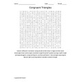 Congruent Triangles in Geometry Vocabulary Word Search