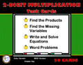 2-Digit Multiplication Task Cards - School Theme