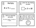 2-Digit Multiplication Task Cards - School Theme