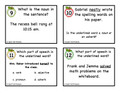 Parts of Speech Task Cards - School Theme