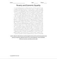 Poverty and Economic Equality Vocabulary Word Search