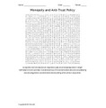 Monopolies and Anti-Trust Policies Vocabulary Word Search