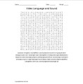 Video Language and Sound Vocabulary Word Search
