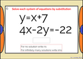 Solving Systems of Equations by Substitution: BOOM Cards - 20 Problems