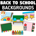 Back to School Simple Backgrounds Clipart | Simple Back to School Backgrounds