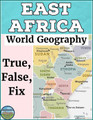East Africa World Geography True False Fix