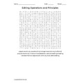 Editing Operations and Principles Vocabulary Word Search