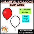 Balloon Clipart | Birthday Balloon Clip Arts | Colorful Balloons Cliparts