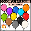 Balloon Clipart | Birthday Balloon Clip Arts | Colorful Balloons Cliparts