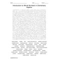 Introduction to Whole Numbers in Elementary Algebra Vocabulary Word Search