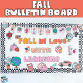 Fall In Love With Learning Bulletin Board | Groovy Retro Theme