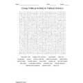 Group Political Activities in Political Science Vocabulary Word Search