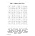 Political Ideology in Political Science Vocabulary Word Search