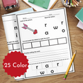 Valentine's Day Sight Word Spelling Worksheets + Task Cards + Word Wall Cards