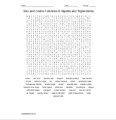 Sine and Cosine Functions in Algebra and Trigonometry Word Search