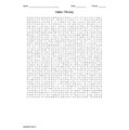 Value Theory Vocabulary Word Search for a Philosophy Course