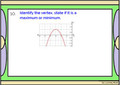 Quadratic Graphs and their Properties: GOOGLE Slides- 20 Problems